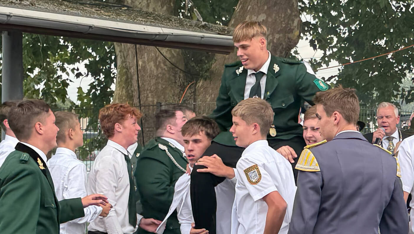 Jung­schützen­könig 2025/2026 der Sankt-Sebastianus-Schützen­bruder­schaft Düssel­dorf-Flehe e. V. ist Markus Henninghaus aus der Andreas-Hofer-Kompanie.