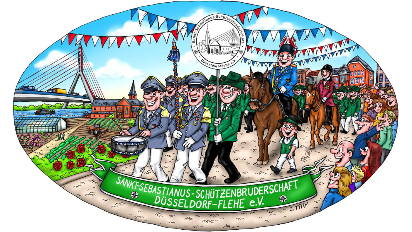 Wir bedanken uns für dieses Werk bei dem deutschen Illustrator, Bildhauer und Karnevalswagenbauer Jacques Tilly.